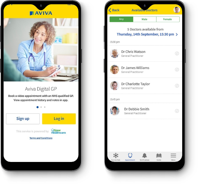 Aviva mobile app