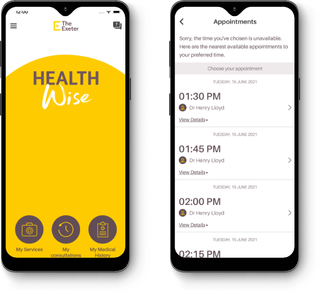 The Exeter mobile app